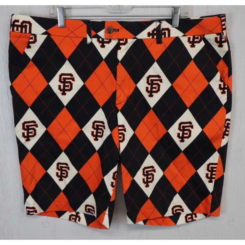 Loudmouth Golf Shorts Mens Size 42 San Francisco Giants Argyle Cotton